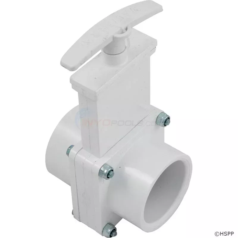 (6101)1-1/2″ Valve, SxS, PVC-White W/Keeper (6101X)