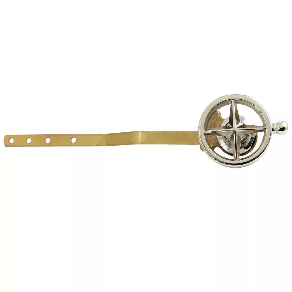 Kingston Sona KTRNK6 - Levante Front Mount Toilet Tank Lever with Knurled Handle, Polished Nickel