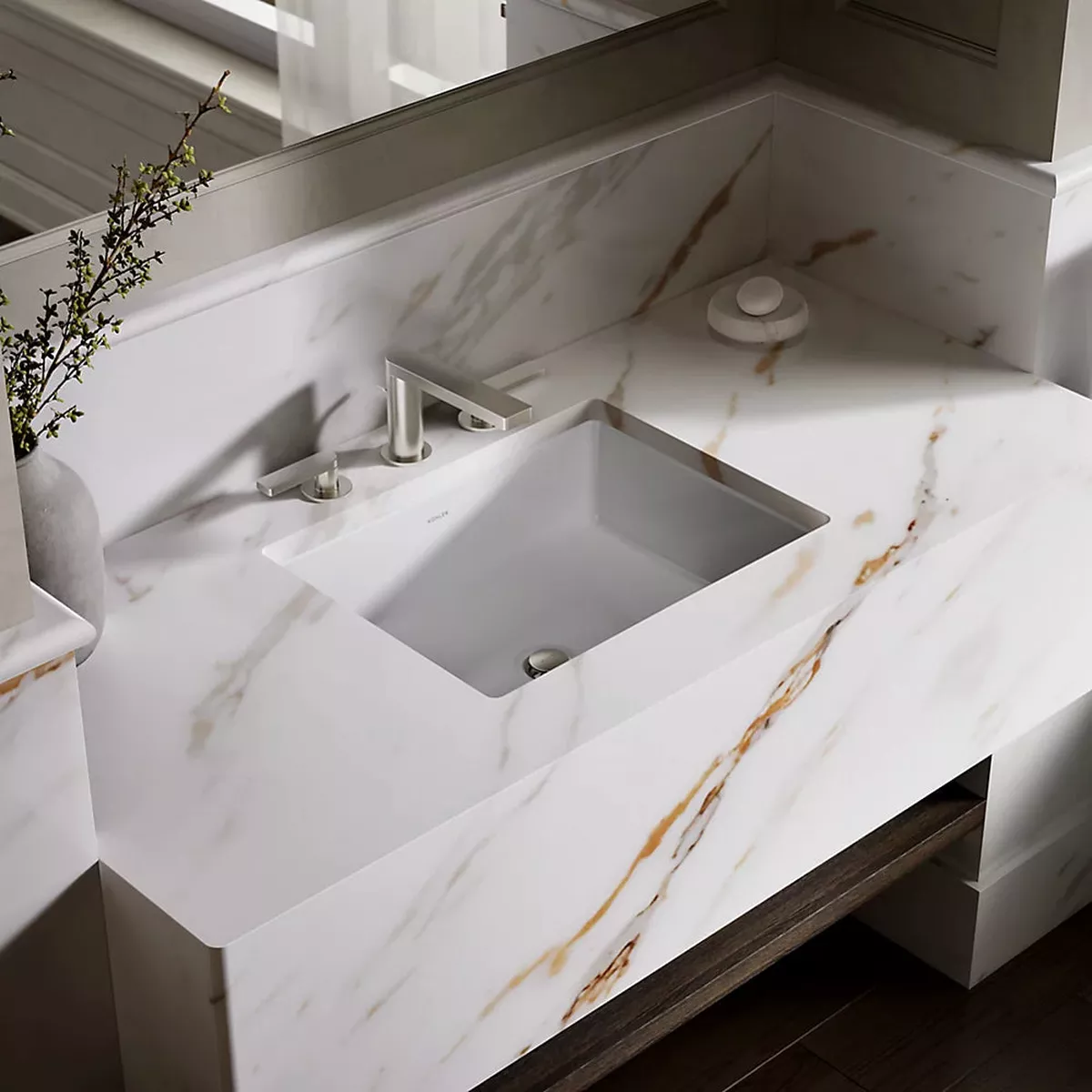 (O2S)VERTICYL-RECTANGLE UNDER COUNTER WASH BASIN - KOHLER PREMIUM - ( WHITE - PREMIUM - 0x0 mm - 0inchx0inch )