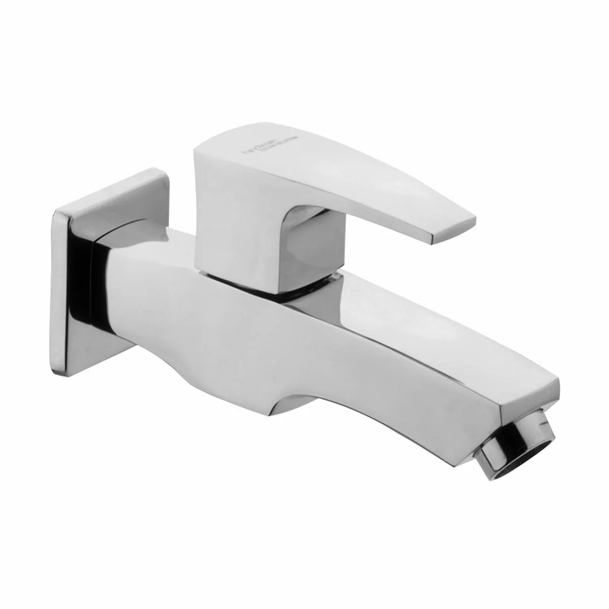 (PRUN) BIB COCK WITH WALL FLANGE - HINDWARE FAUCETS - ( POLISHED CHROME - AVIOR-GEOMETRIC - 0x15 mm - 0inchX0.5inch )