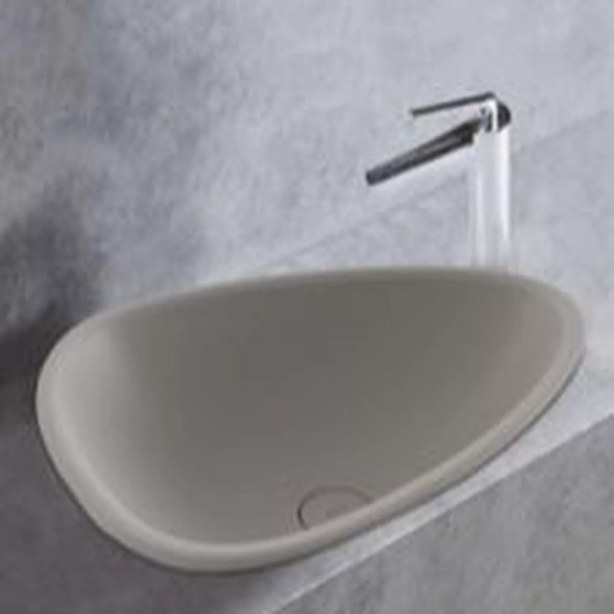 (PRUN) SEMI COUNTER WASH BASIN - AQUANT - ( ASH GREY FINISH - - 580x440 mm - 23.2inchX17.6inch )